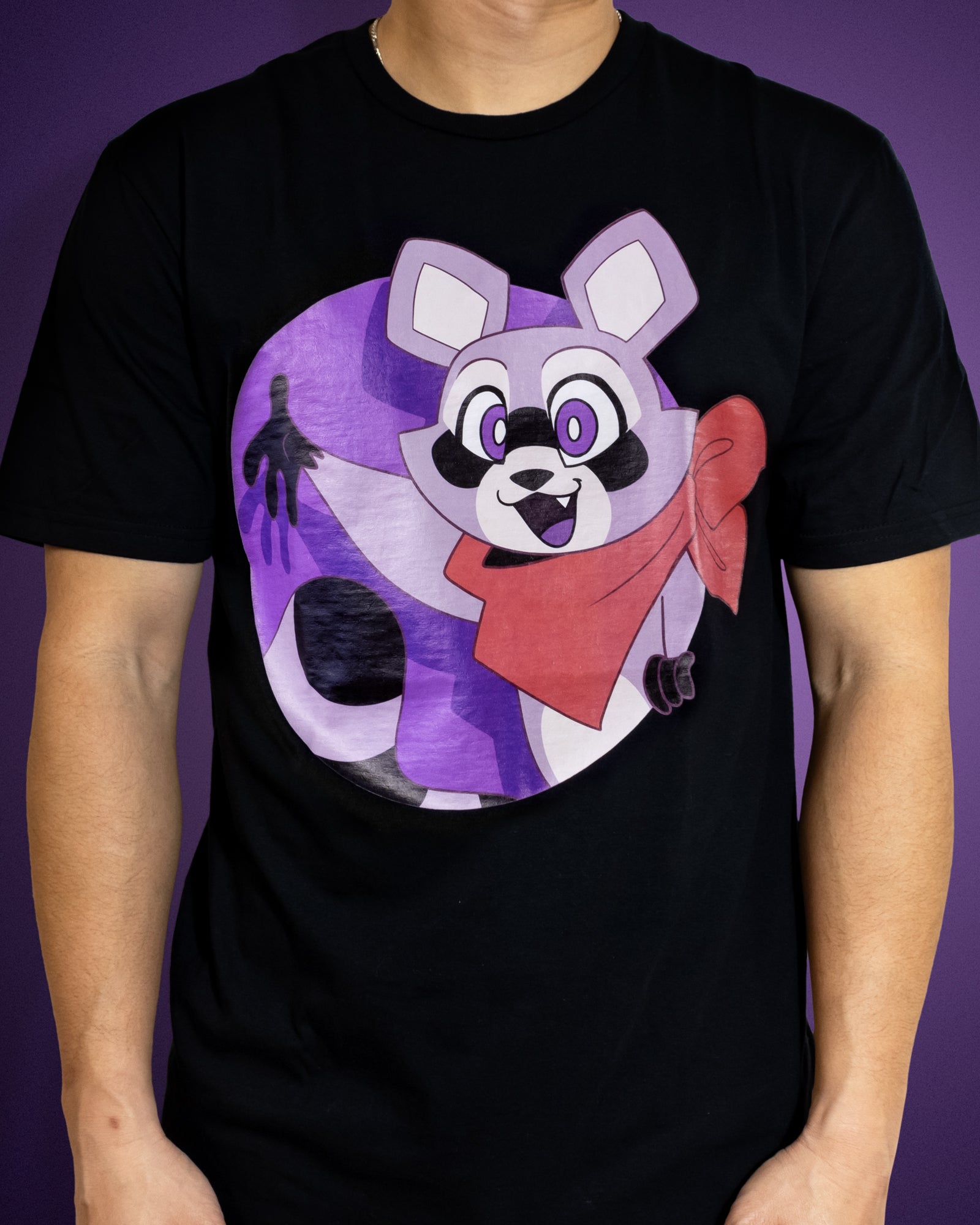 indigo park rambley the raccoon t-shirt on male model